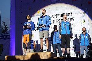 Nicolas Moineau, champion d’Europe 2013 à Chamonix, catégorie Déficient Visuel et médaille d’argent pour Noel Colin.