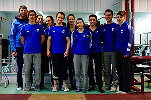 Equipe de France de vitesse s’entraînant au pôle France de Voiron.